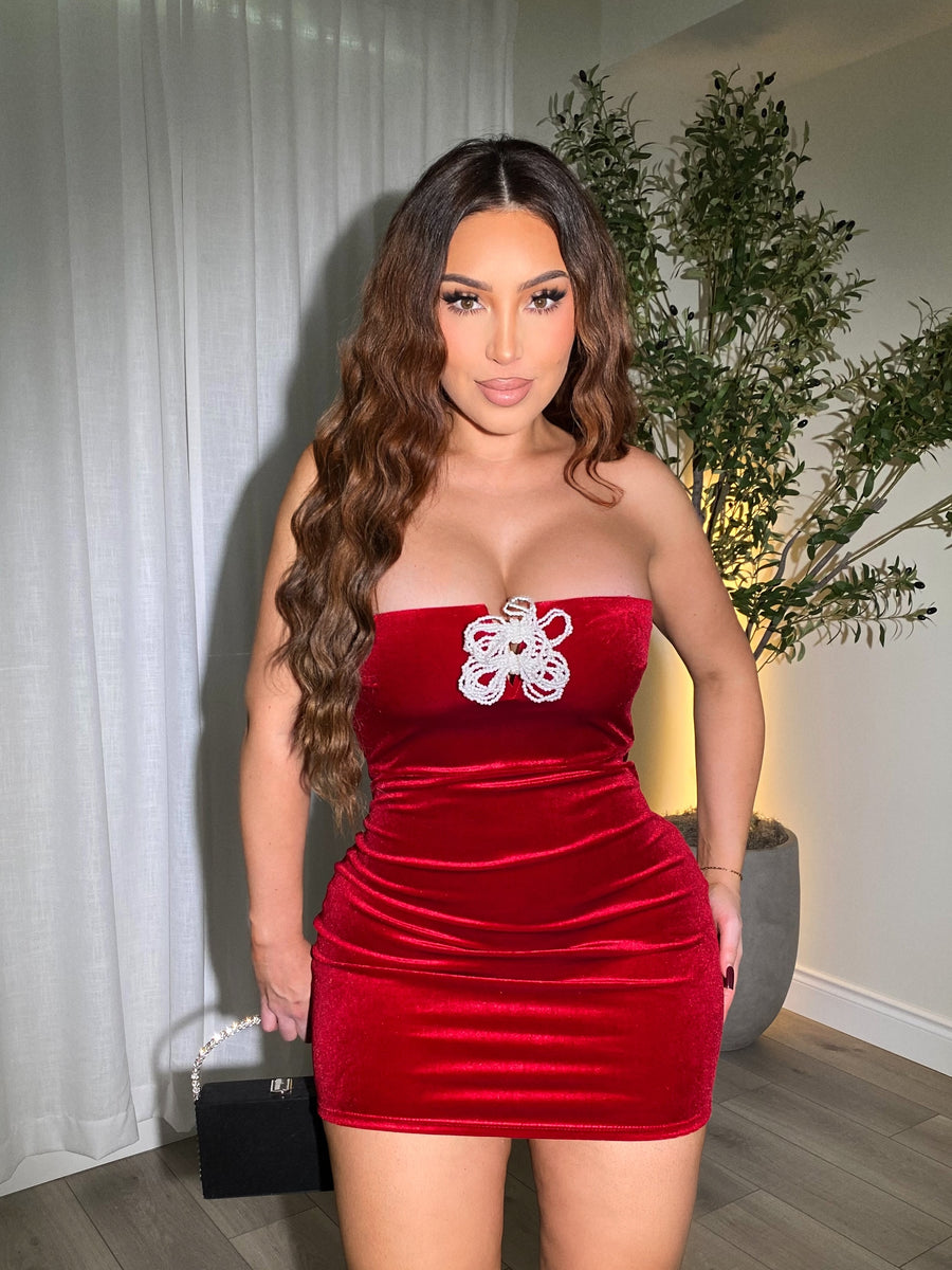 frosted-red-mini-micro-dress-goldendivinityboutique