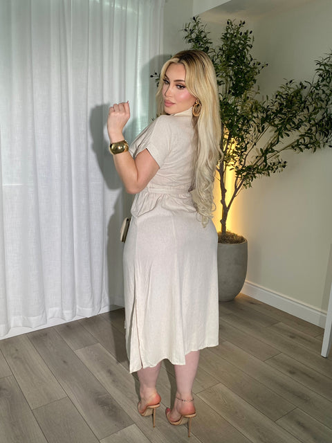 Harmony Oatmeal Dress
