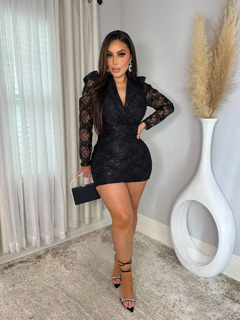 Coquette Black Dress