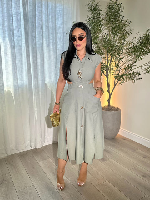 Sahara Olive Dress