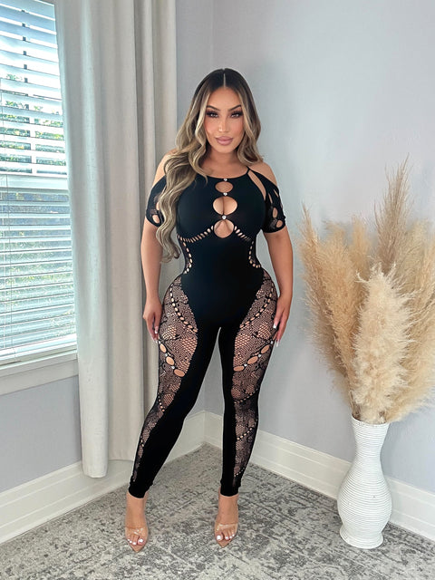 Eye Candy Jumpsuit Black
