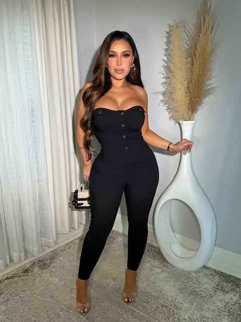 Miami Vibes Black Jumpsuit