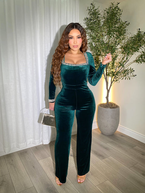 Crystal Green Jumpsuit