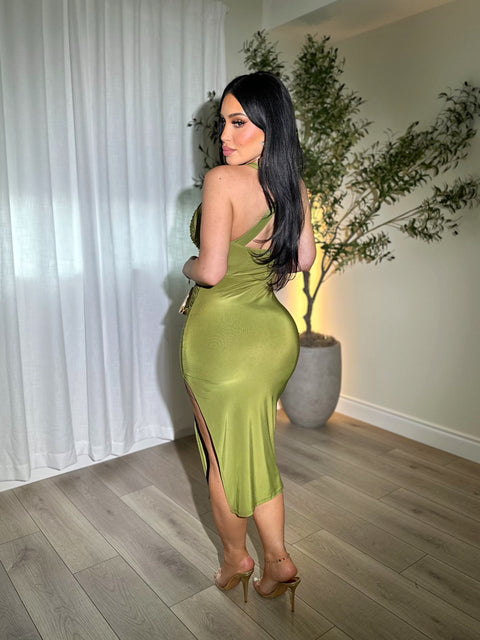 Enchanted Olive Dress