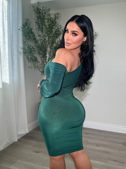 Upscale Hunter Green Dress