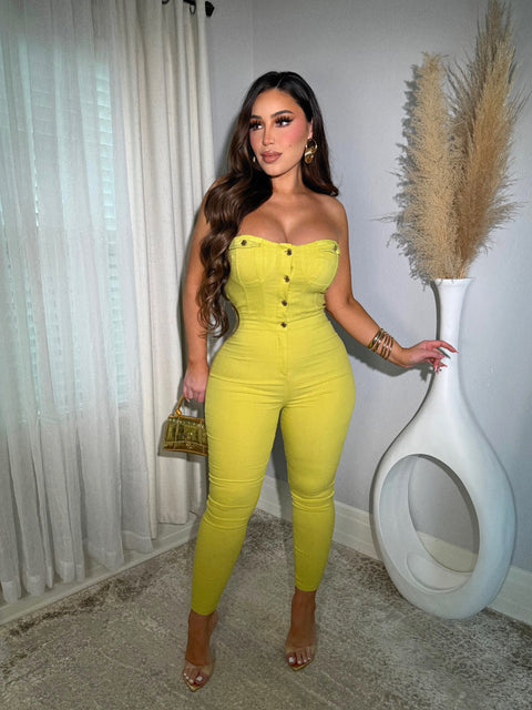 Miami Vibes Lime Green Jumpsuit