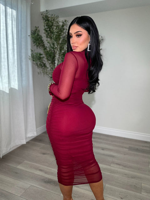 Dashing Burgundy Dress