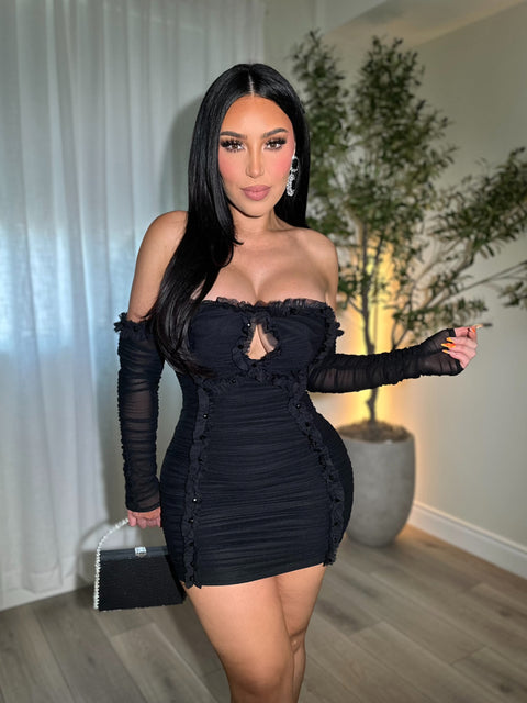Amour Black Micro Dress