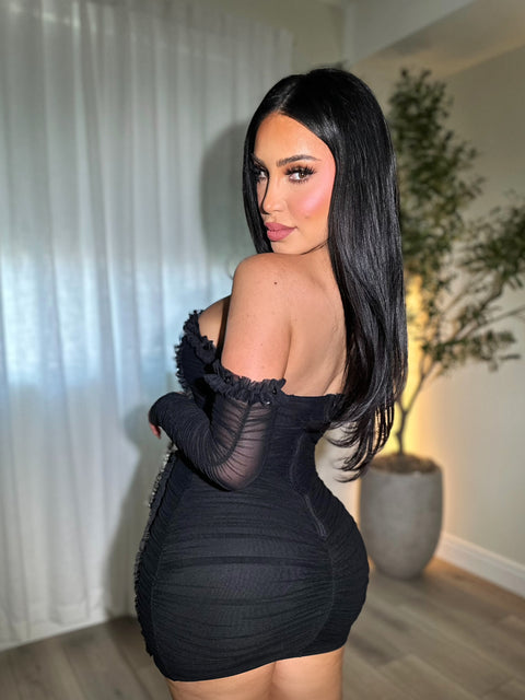 Amour Black Micro Dress