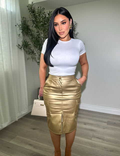 Leslie Gold Skirt