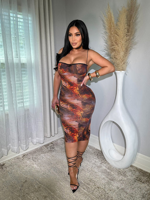 Wild Cat Brown Dress