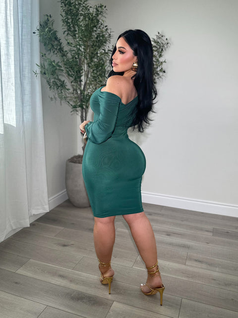 Upscale Hunter Green Dress