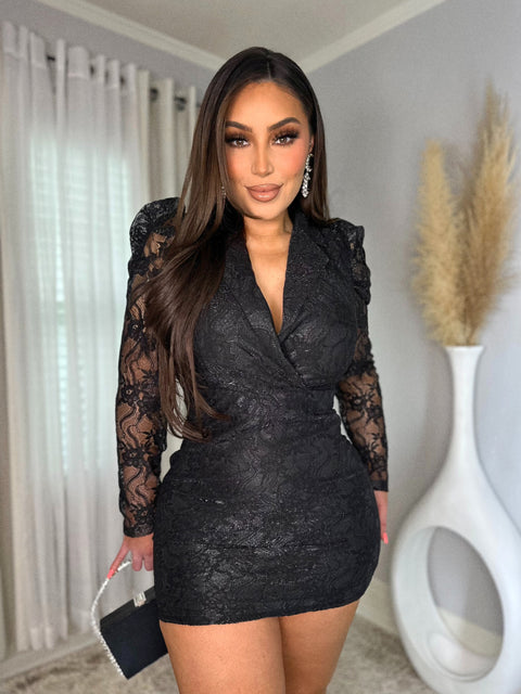 Coquette Black Dress