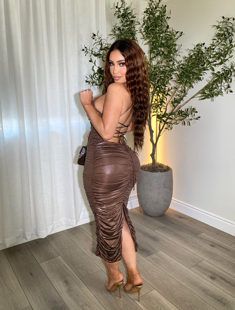 Independent Brown Dress￼