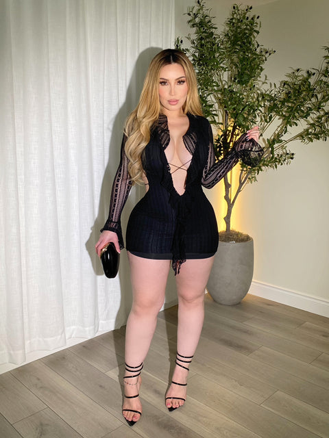 Delightful Black Mini Dress