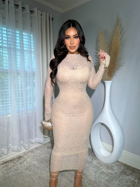 High Standards Taupe Dress