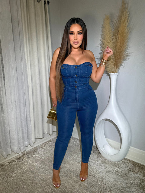 Genesis Dark Denim Jumpsuit