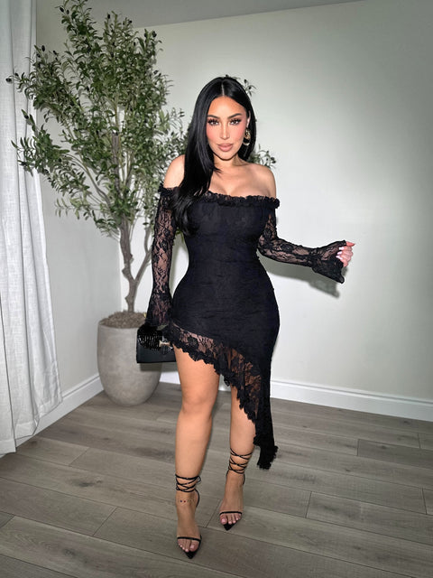 Midnight Lace Black Dress