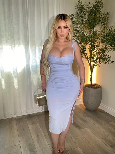 Heart Beat Baby Blue Dress