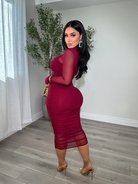 Dashing Burgundy Dress