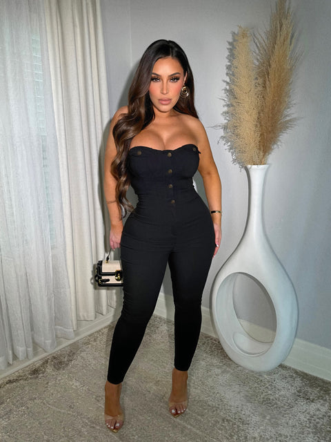 Miami Vibes Black Jumpsuit