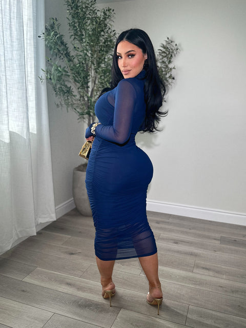 Dashing Navy Blue Dress