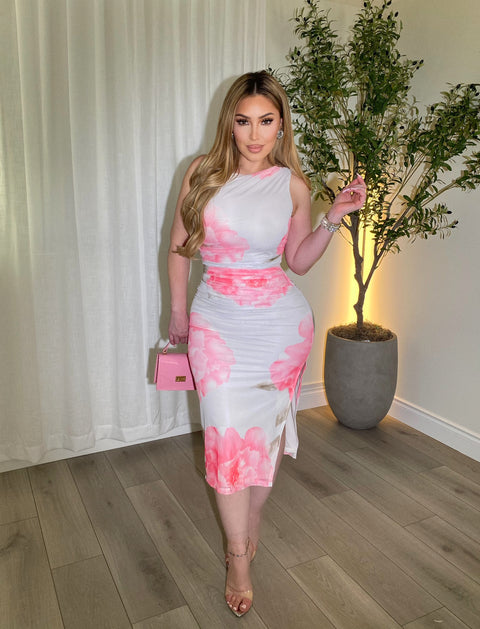Peony Pink Ivory Dress