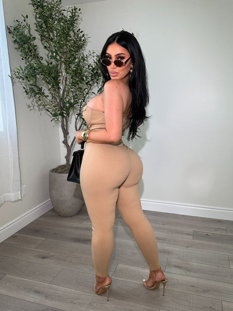 Miami Vibes Khaki Jumpsuit