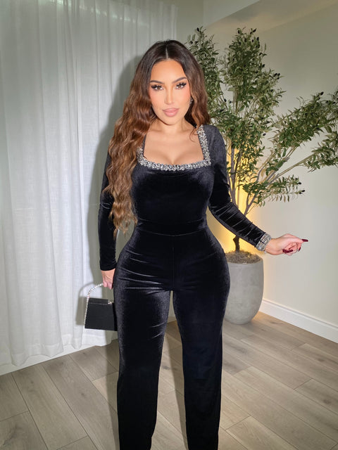 Crystal Black Jumpsuit