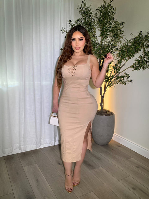 Melie Medi Khaki Dress