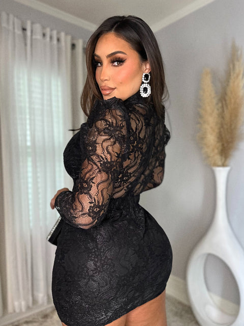 Coquette Black Dress