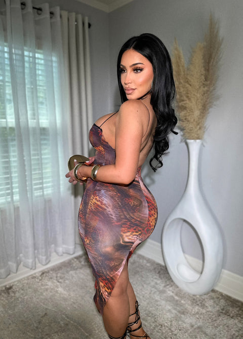 Wild Cat Brown Dress