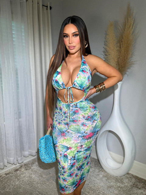 Coral Dream Blue Dress