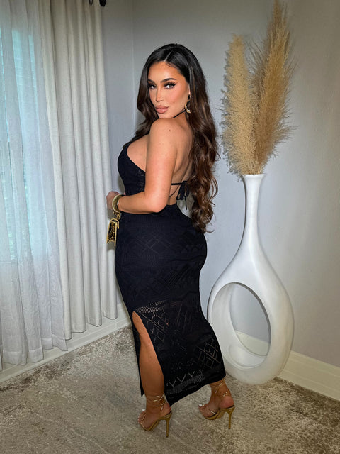 Persian Goddess Black Dress