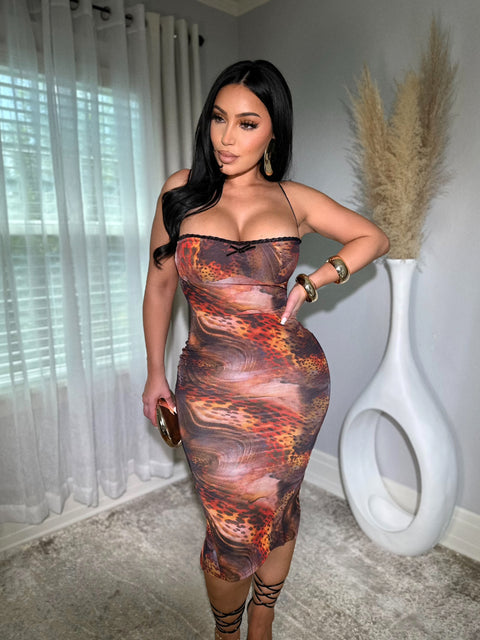 Wild Cat Brown Dress