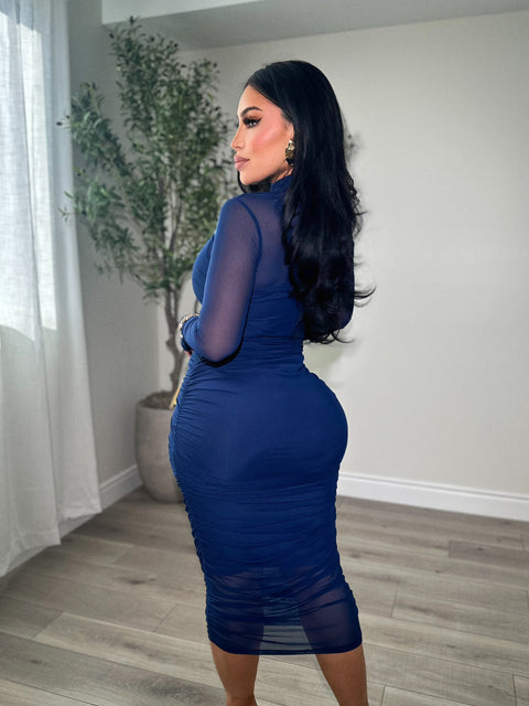 Dashing Navy Blue Dress