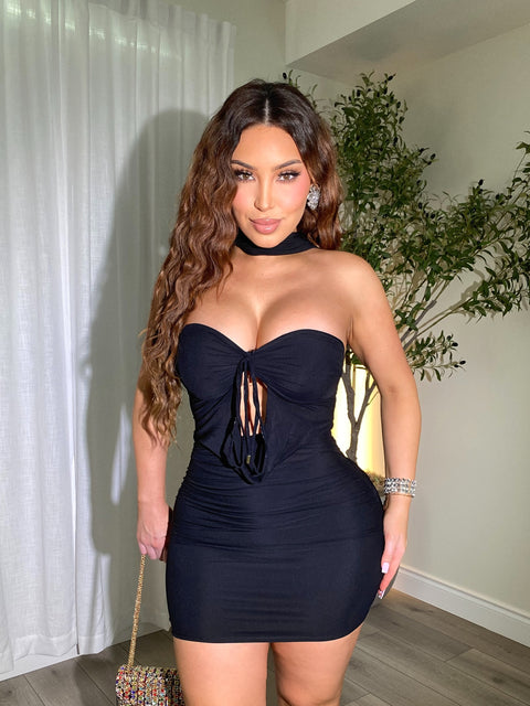 Lola Black Mini Dress