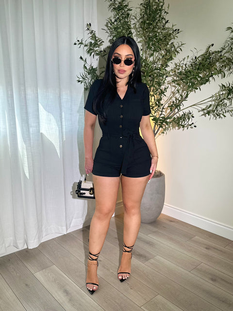 Aria Black Romper