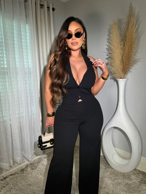 Executive Black Jumpsuit