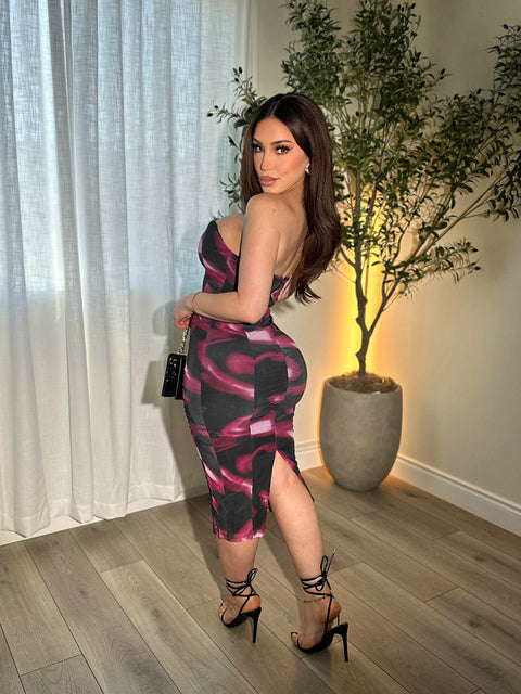 Berry Pretty Midi Dress
