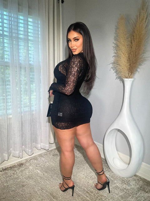 High Standards Black Mini Dress
