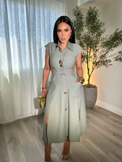 Sahara Olive Dress