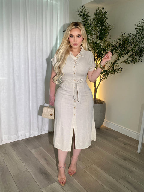 Harmony Oatmeal Dress