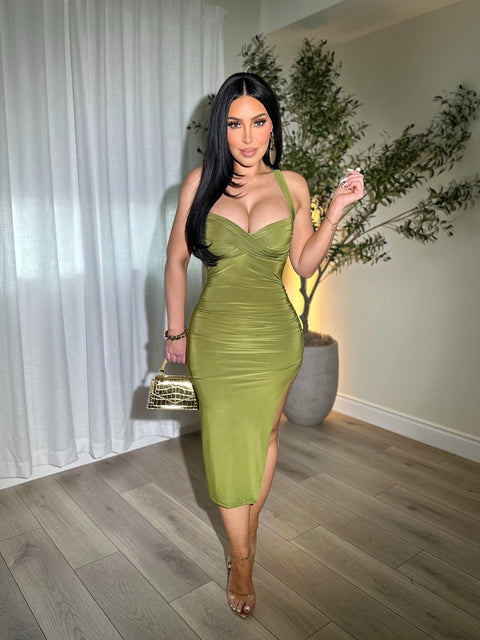 Enchanted Olive Dress
