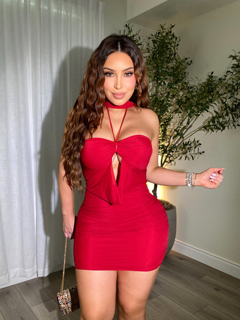 Lola Red Mini Dress