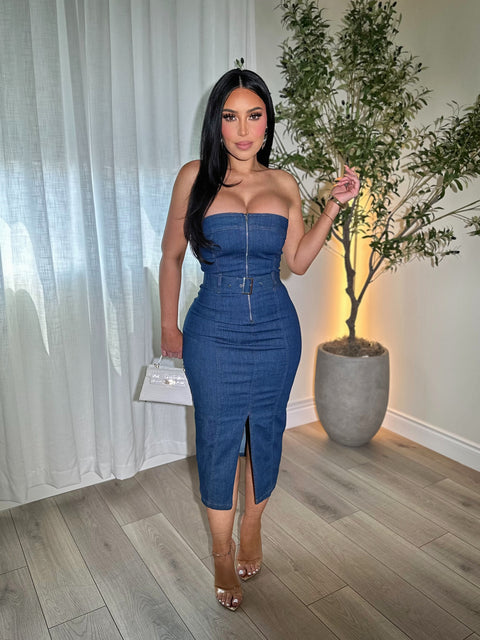 Amara Dark Denim Dress