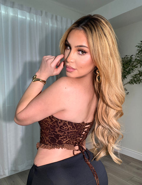 Leopard Corset Top