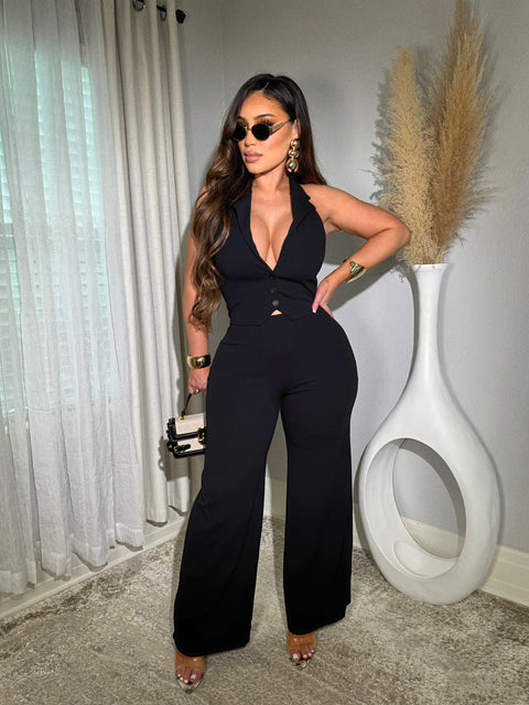 Executive Black Jumpsuit