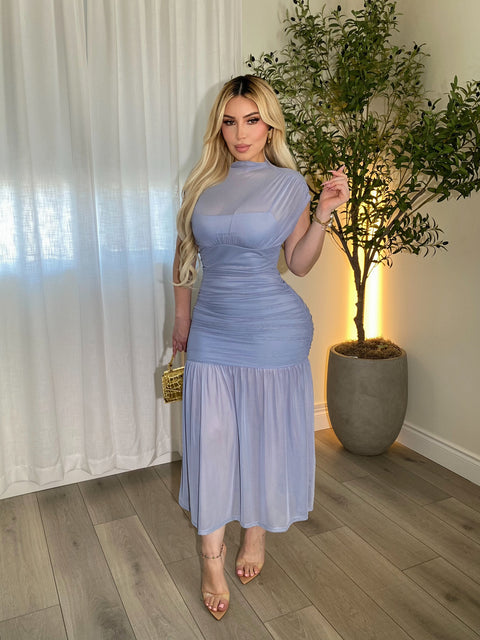 Anastasia Blue Gray Gown
