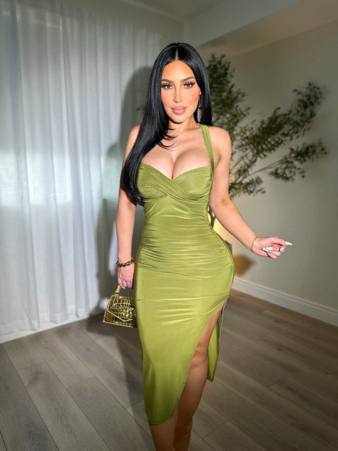 Enchanted Olive Dress
